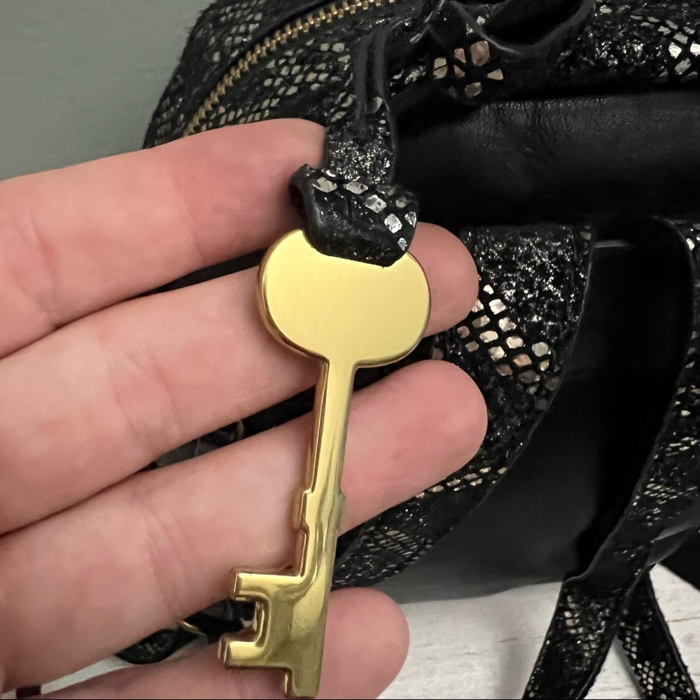 Fossil Megan Leather Metallic Snakeskin Mini Backpack - Picture 11 of 16